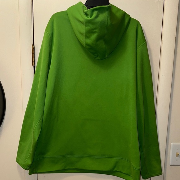 💥The North Face Men's Green Logo Hoodie 2XL Kangaroo Pocket - Picture 15 of 16
